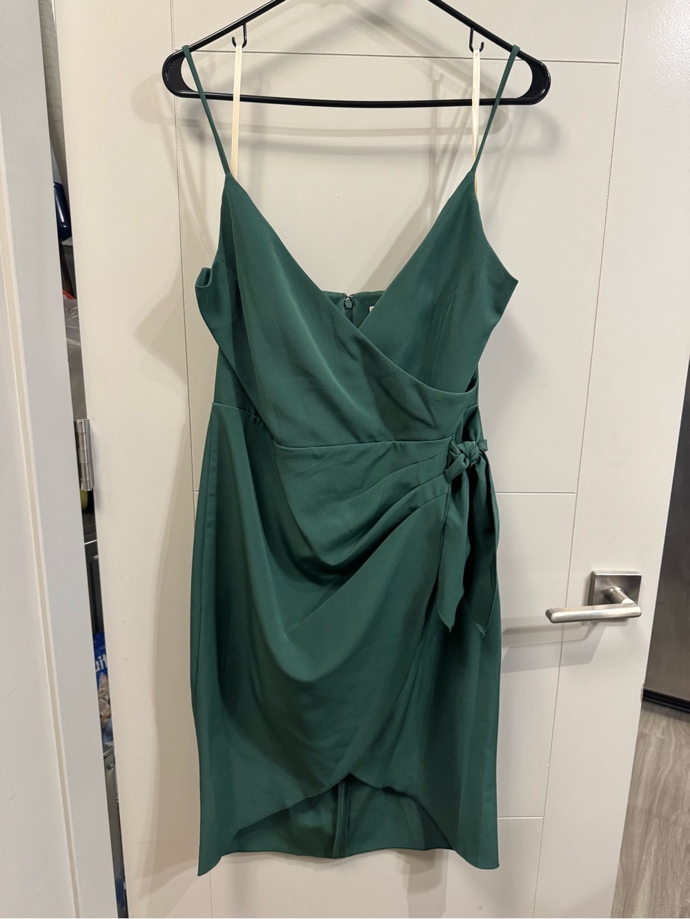 BCBGeneration V-Neck Faux Wrap Tulip Hem Cocktail Dress